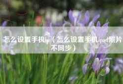 怎么设置手机ip（怎么设置手机ipad照片不同步）