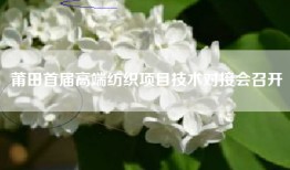 莆田首届高端纺织项目技术对接会召开